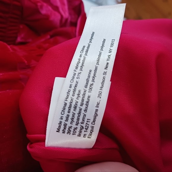 ELOQUII Elements Red Burnout Floral Velvet Dress Size  22/24 party event date - Picture 10 of 12